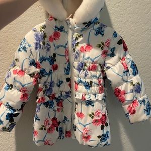 Floral winter jacket size 24M